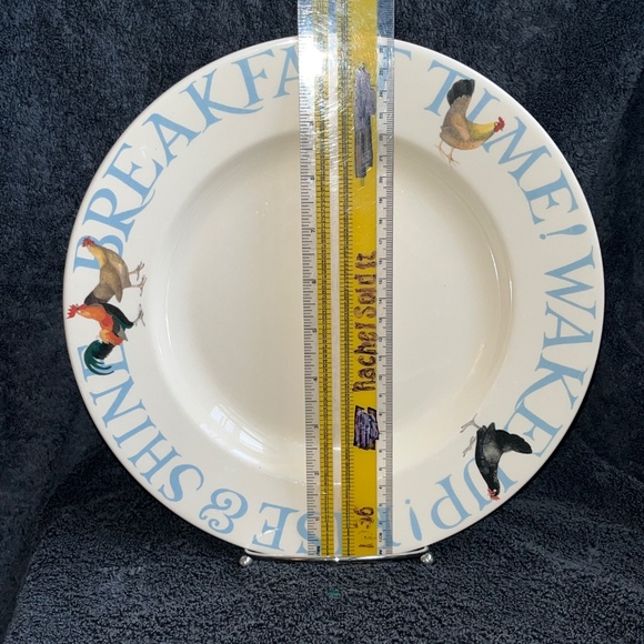 Emma Bridgewater Hen & Toast Rise & Shine Breakfast Dinner Large Plate 10 3/4" - Picture 7 of 9